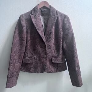 Grace Elements Tapestry Blazer size 4 Grandma 90s Vintage Retro‎ Granny Casual